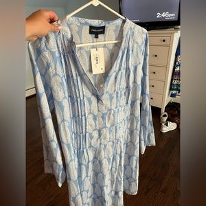 French Curve: pleated paisley dress NWT size small